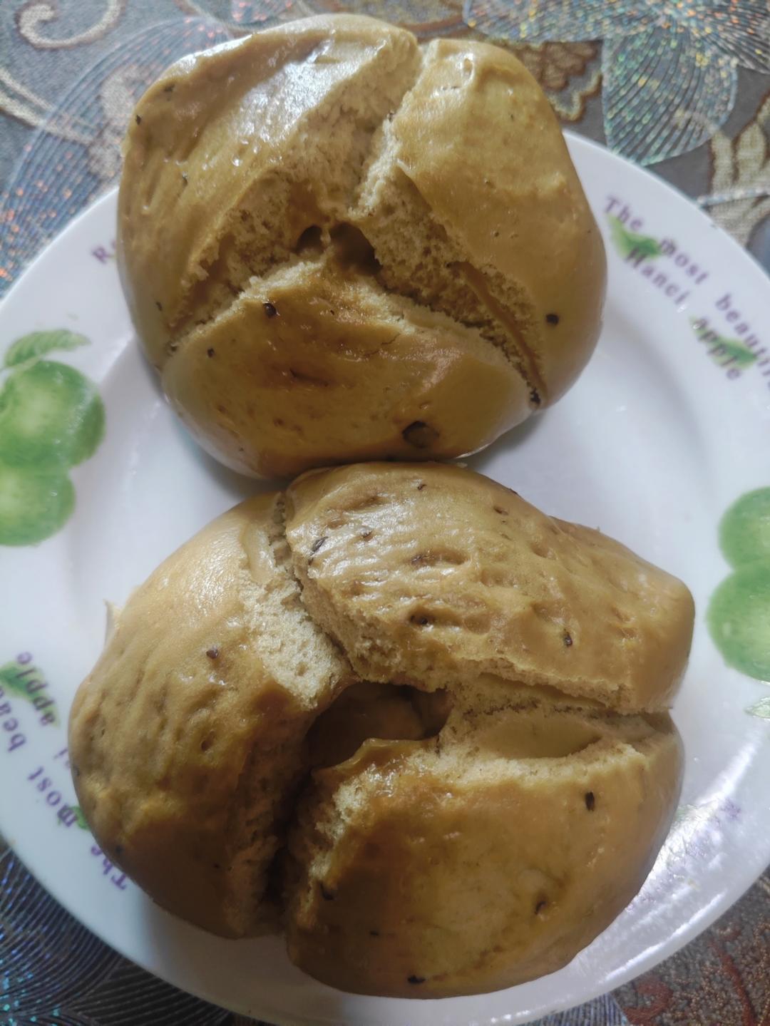 红糖开花枣馒头