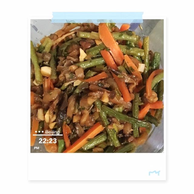 下饭菜茄子炒豆角（少油版）