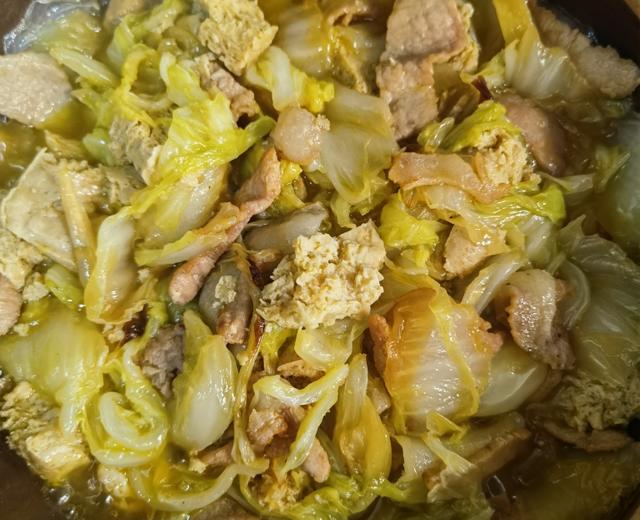 干锅白菜炖冻豆腐的做法