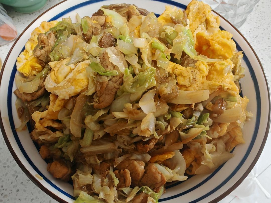 粉丝炒包菜