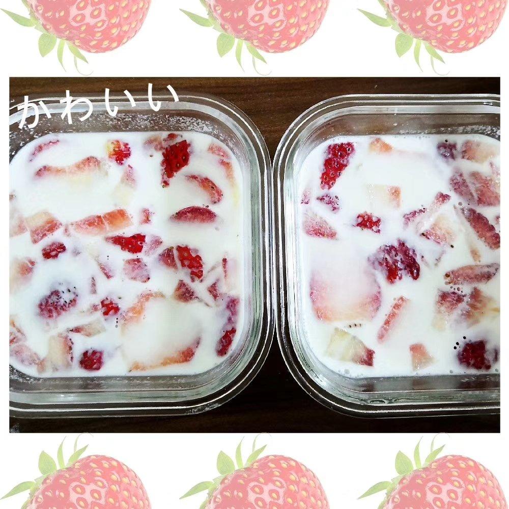 超高颜值的芒果牛奶布丁&草莓牛奶布丁，零失败