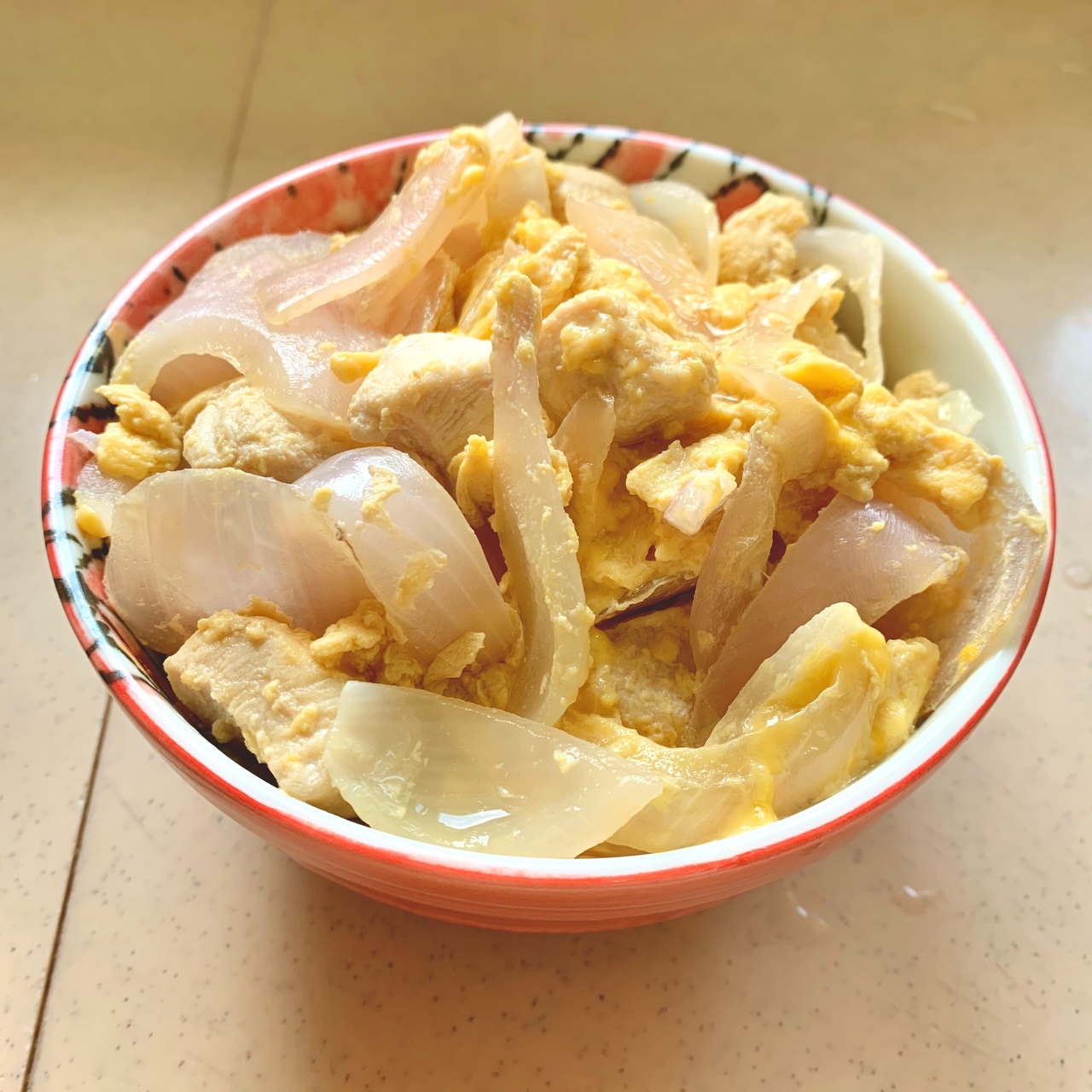 鸡肉亲子丼/日式鸡肉鸡蛋盖浇饭【寿喜烧汁版·超快手·无油无糖高蛋白·增肌减脂健身必备】