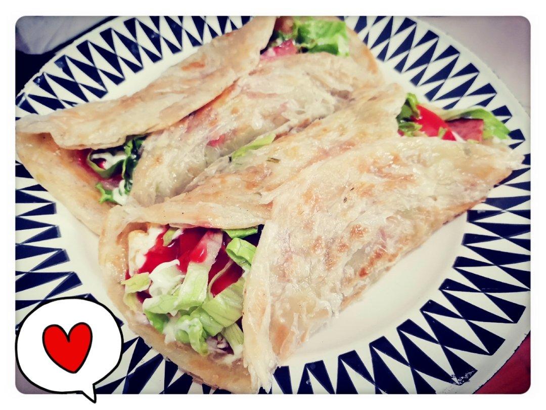 秒杀路边摊手抓饼❗️教你自制手抓饼胚