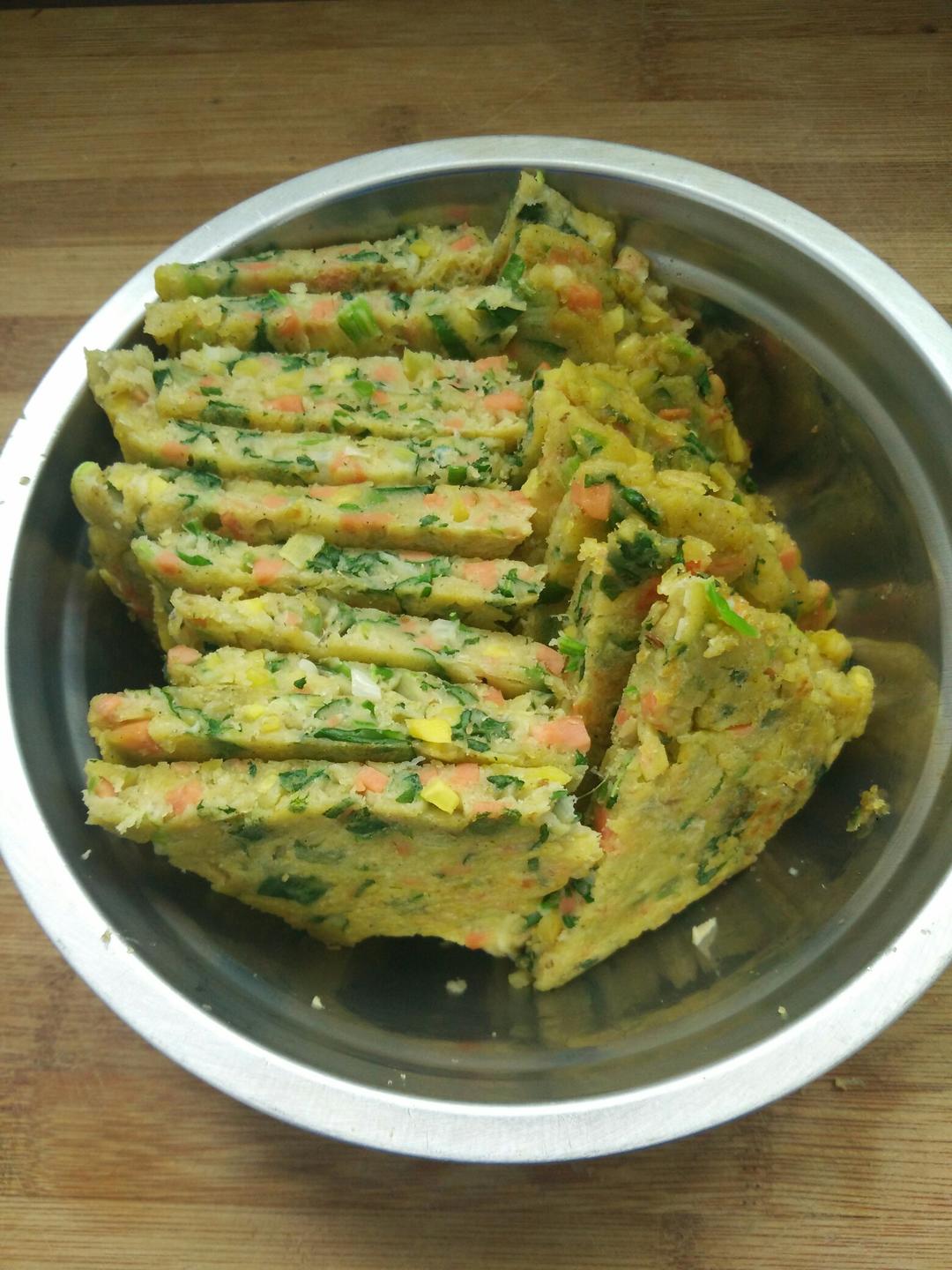 菠菜胡萝卜鸡蛋饼