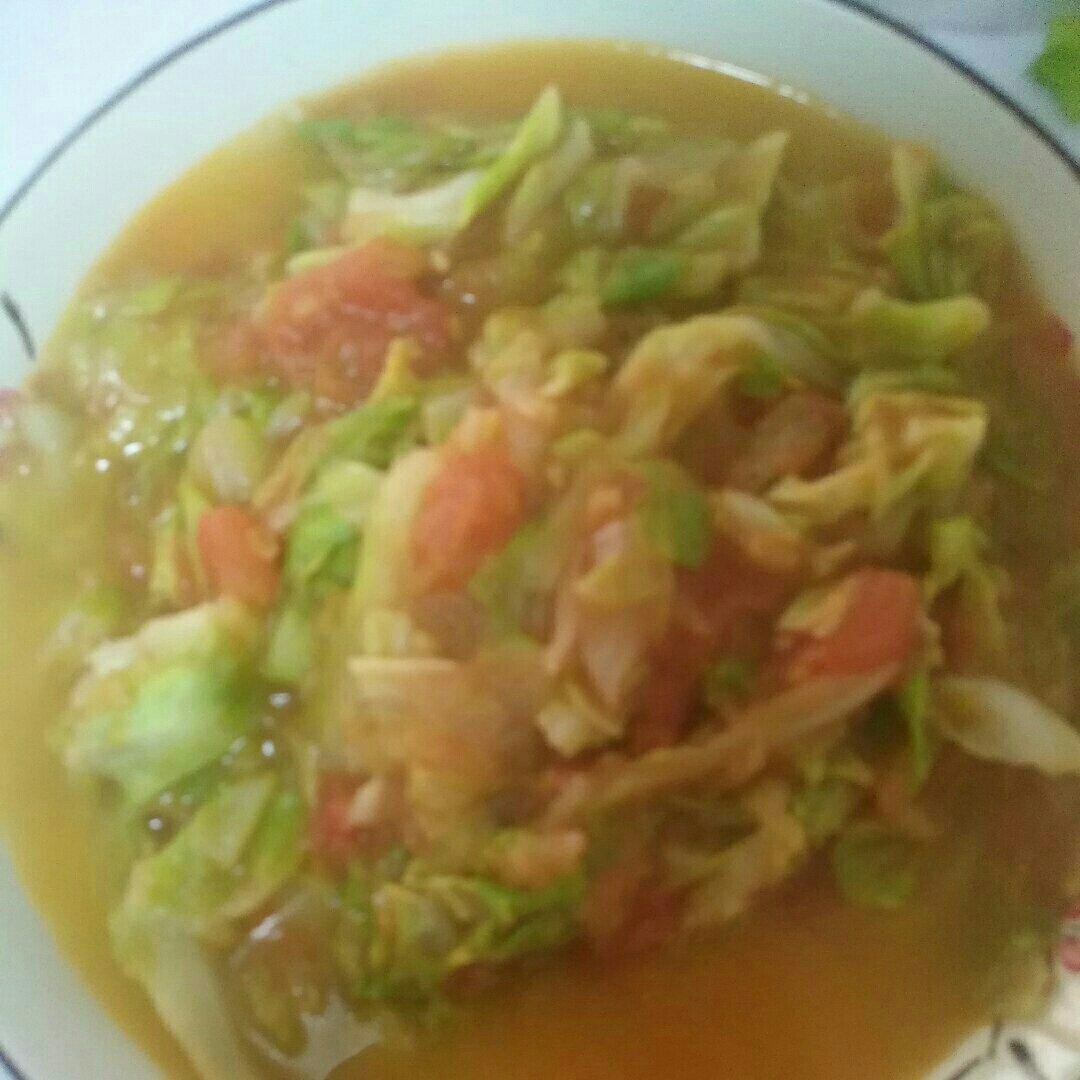 番茄炝炒圆白菜