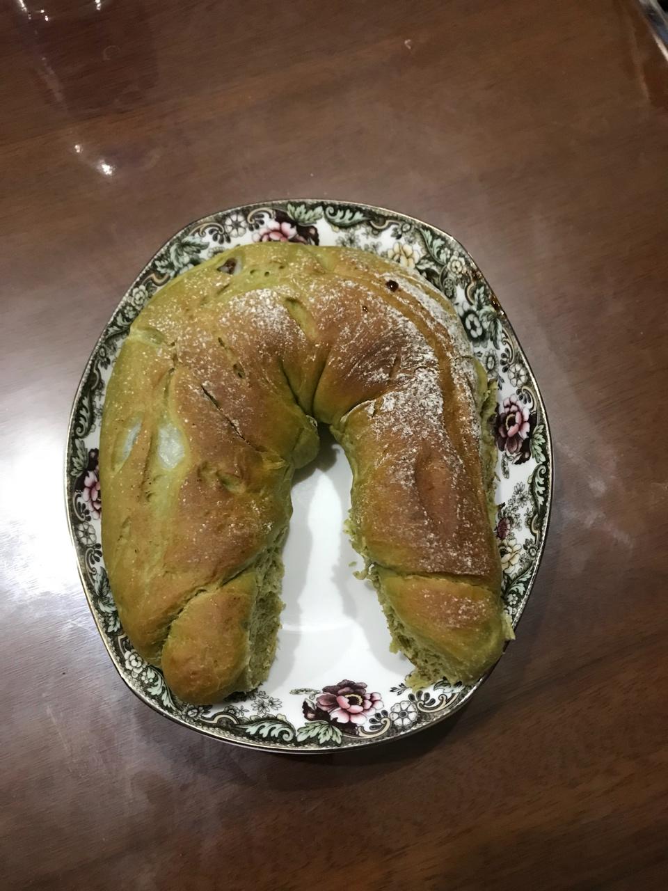 比原麦山丘还好吃的【抹茶麻薯古早味面包】肉松红豆沙