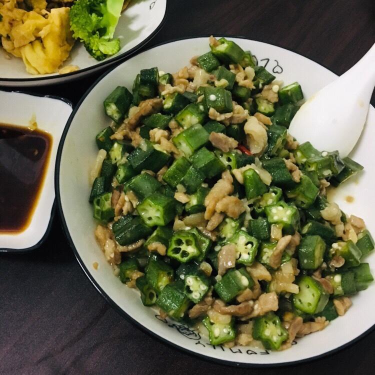 酱肉秋葵