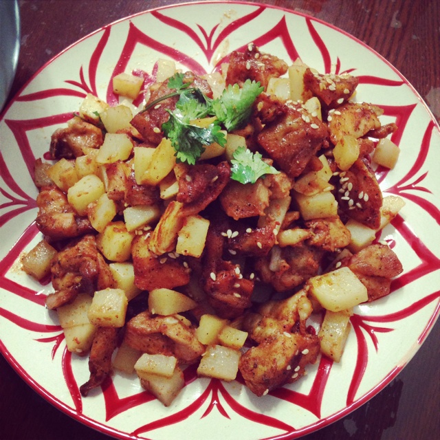 新奥尔良烤鸡腿土豆