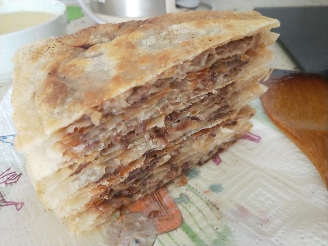 【千层牛肉饼】