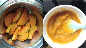 松软奶香浓郁的南瓜吐司（一次发酵法）的做法 步骤1