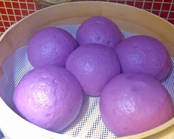 营养杂粮紫薯奶香馒头的做法