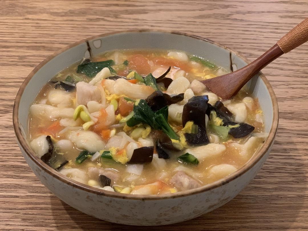 【烩麻食】陕西面食花样多，粗中有细手儿巧！