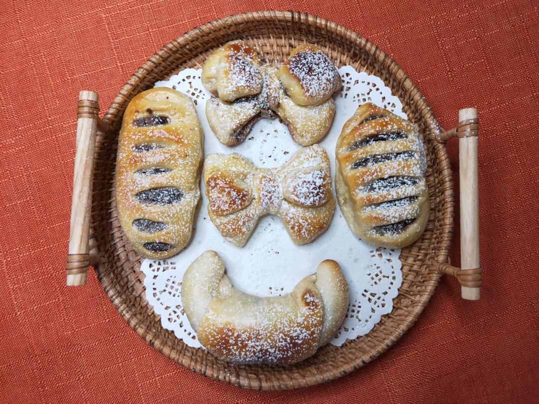 好吃又好看的蝴蝶结🎀豆沙面包