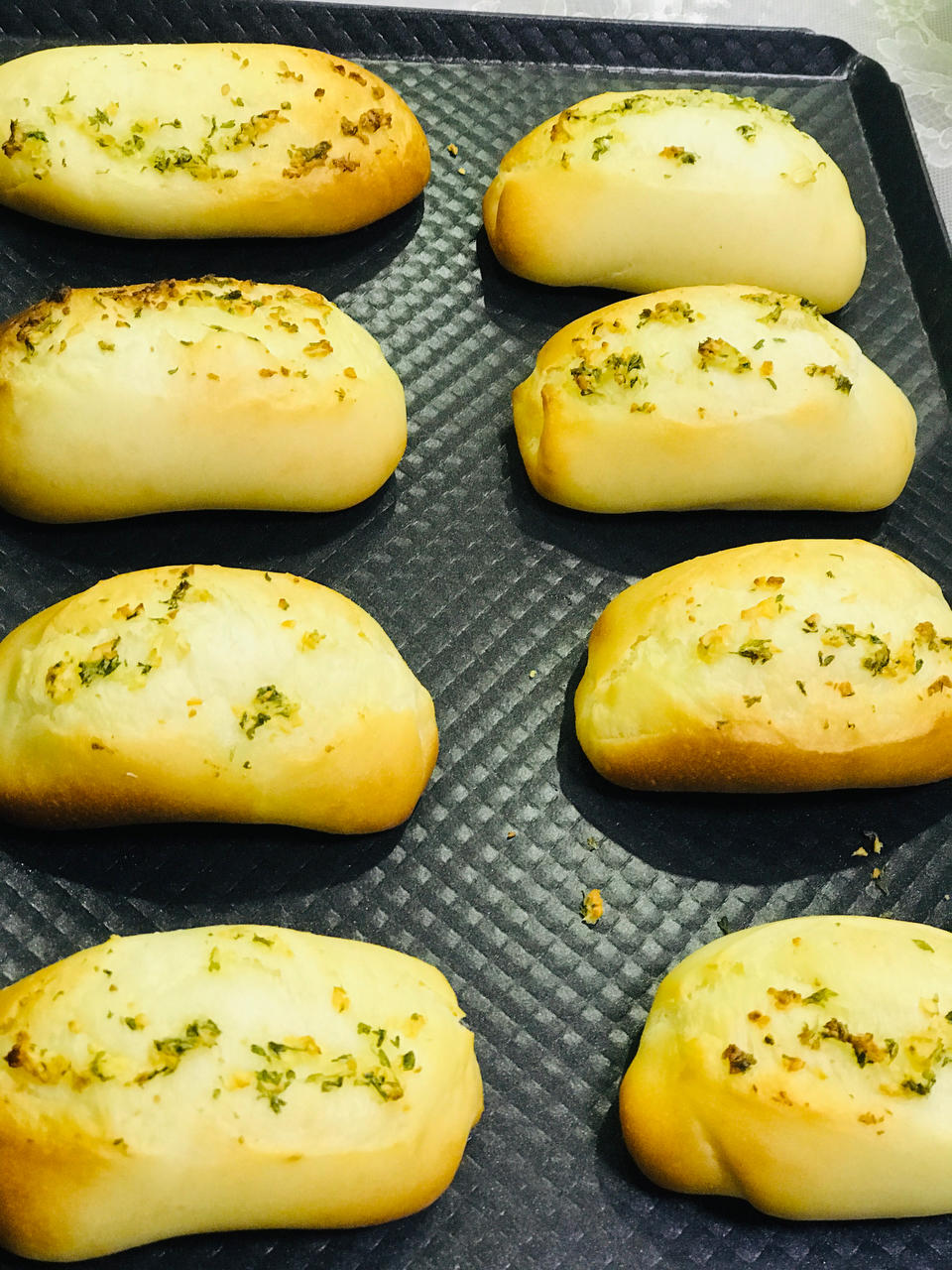 轻柔的风0413做的黄油蒜香面包