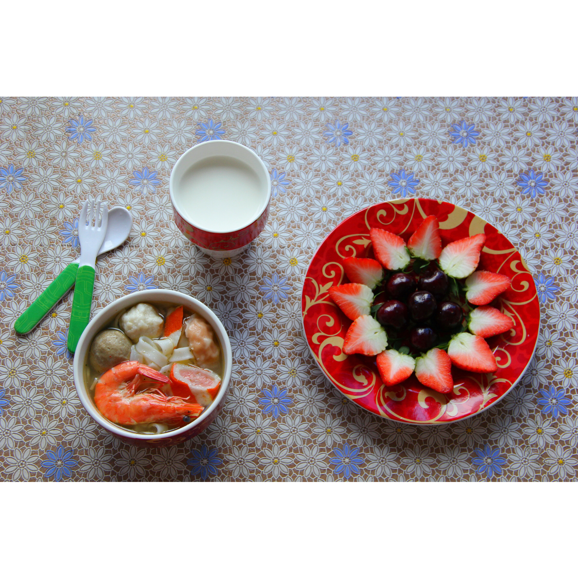 镜子的爱心早餐