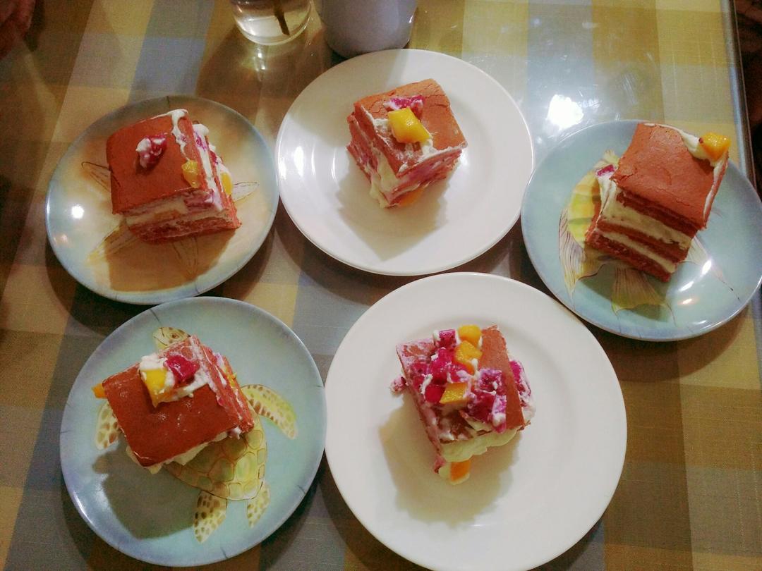 红丝绒蛋糕卷（完美毛巾底）