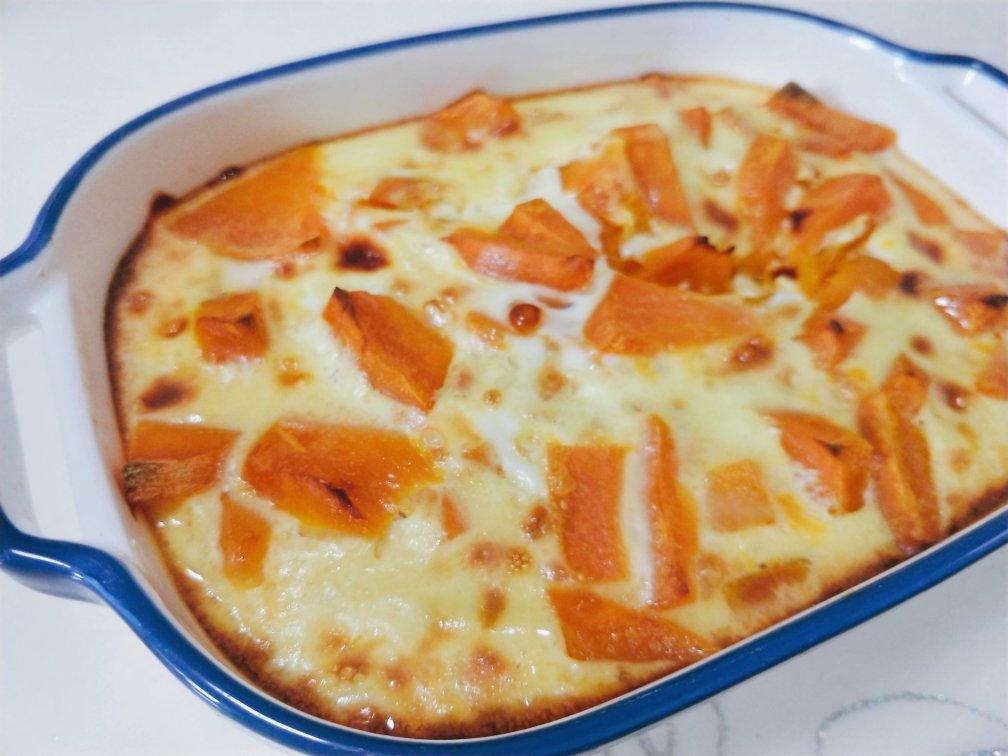 无油无水‼️减肥也能吃的甜品✅低脂蛋奶烤南瓜🎃巨简单