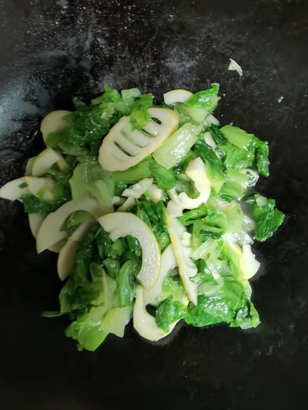 生菜炒春笋（快手菜）