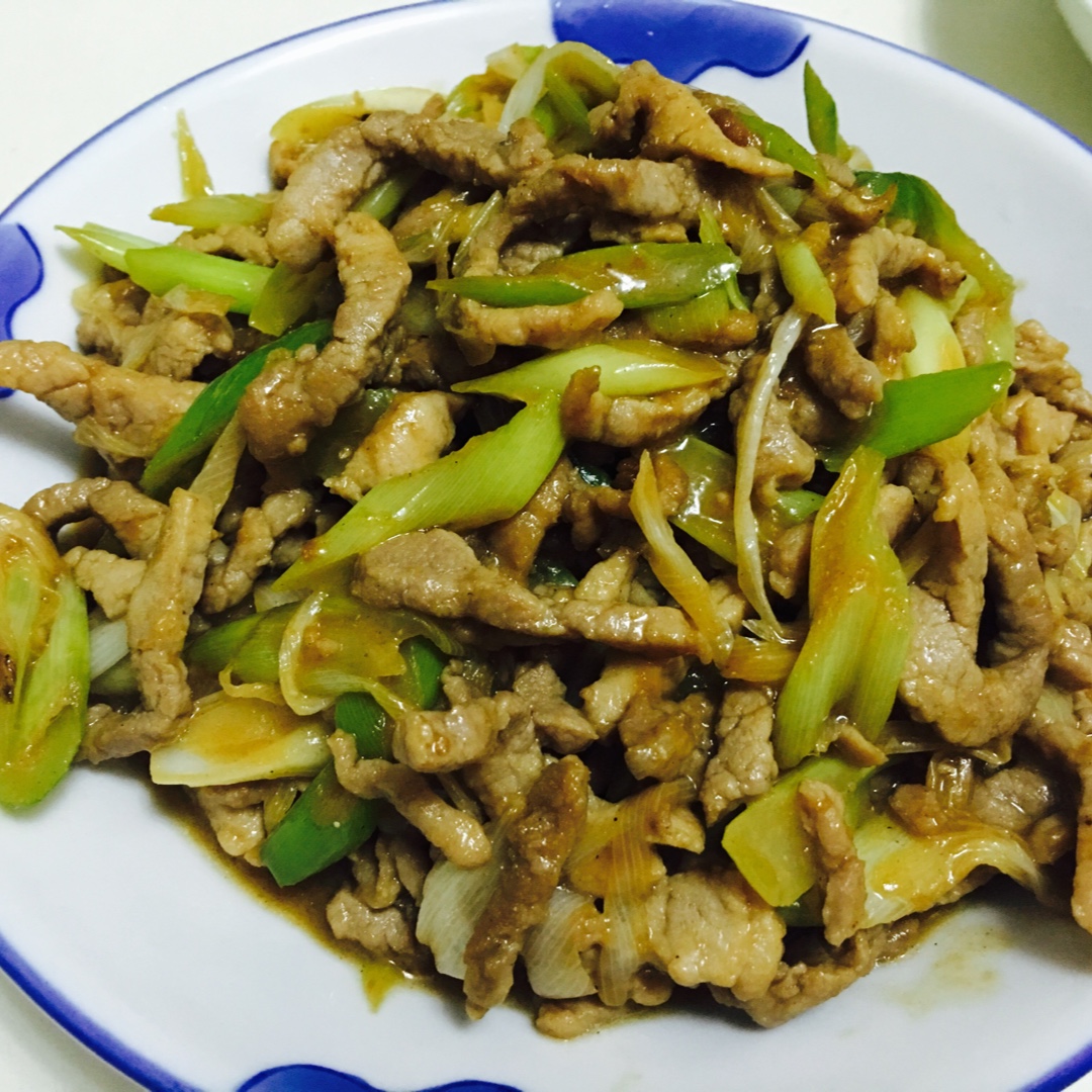 小小铜钱做的独家葱爆肉丝好吃到流泪