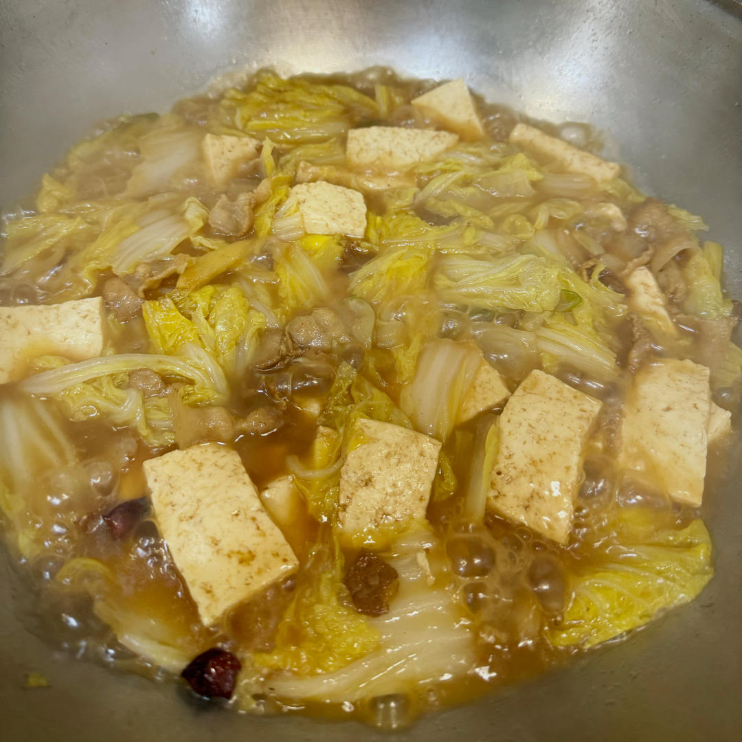 冬季最爱的家常菜！大白菜炖大豆腐或干豆腐