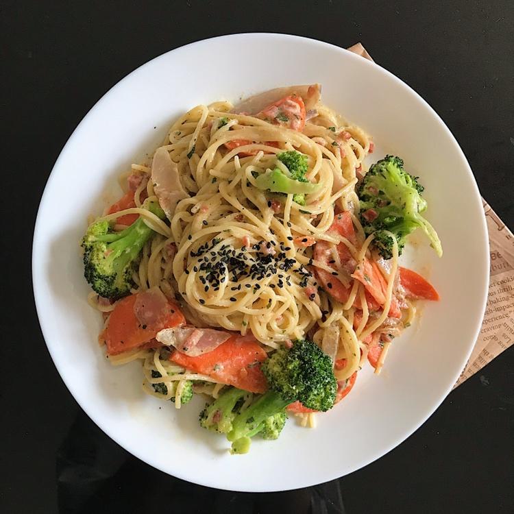 牛奶培根鸡肉意面