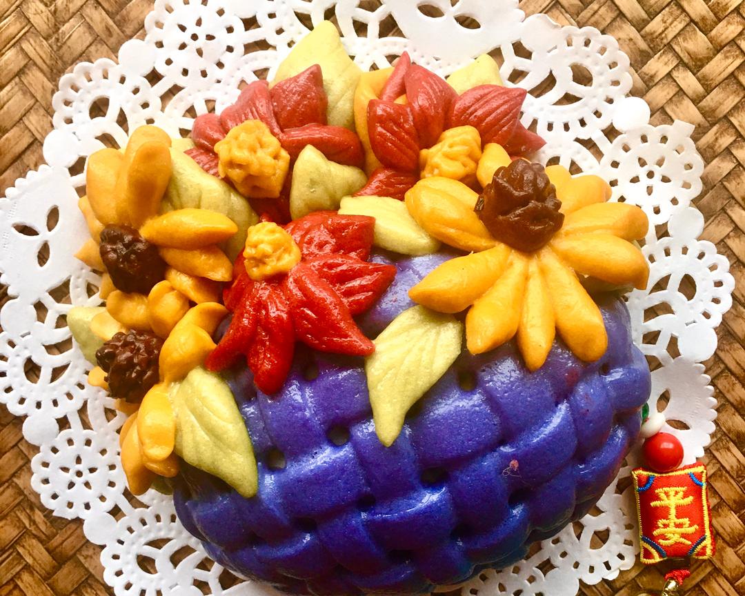 花之馒头的做法