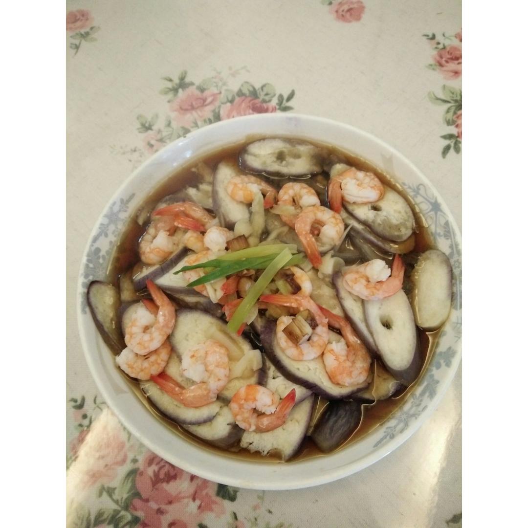 虾仁茄子蒸