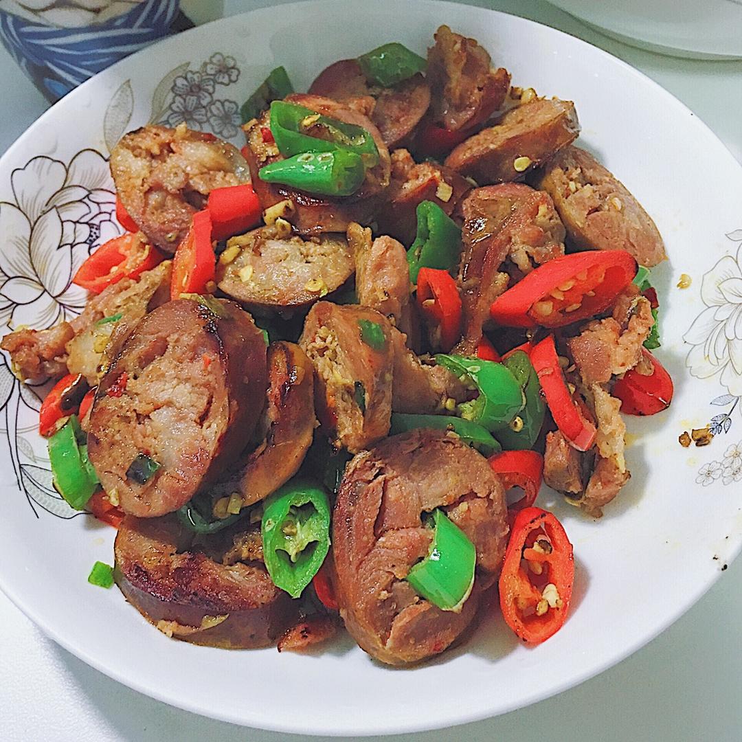下饭菜:炒腊肠