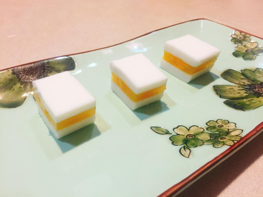 午后小甜点芒果椰汁糕教程