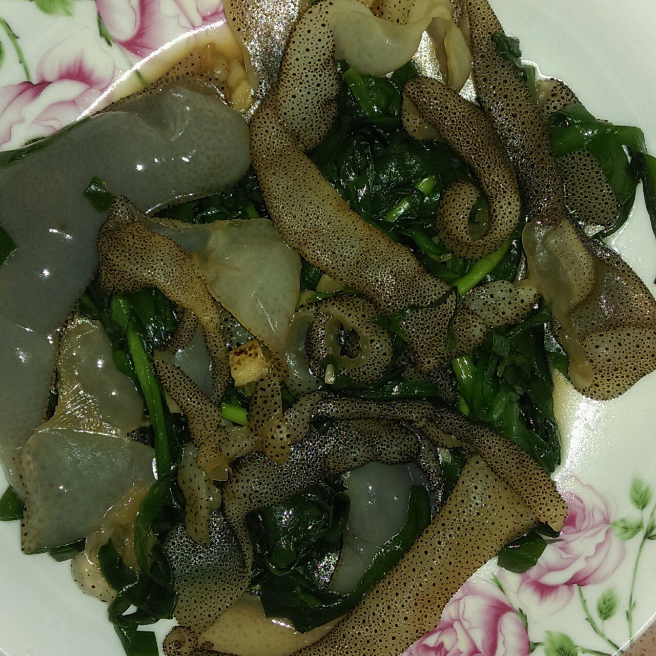韭菜炒海蜇