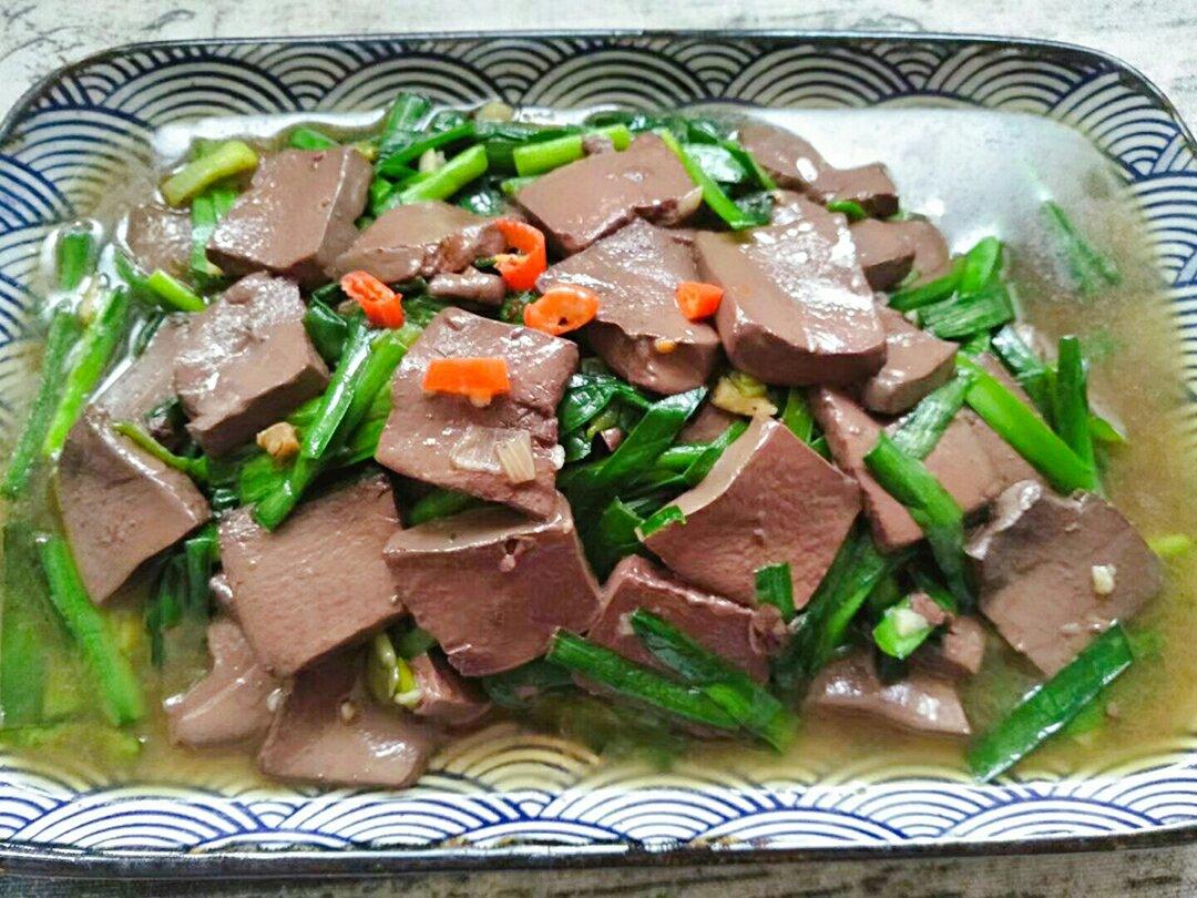 不负筱食光做的香辣滑嫩鸭血韭菜