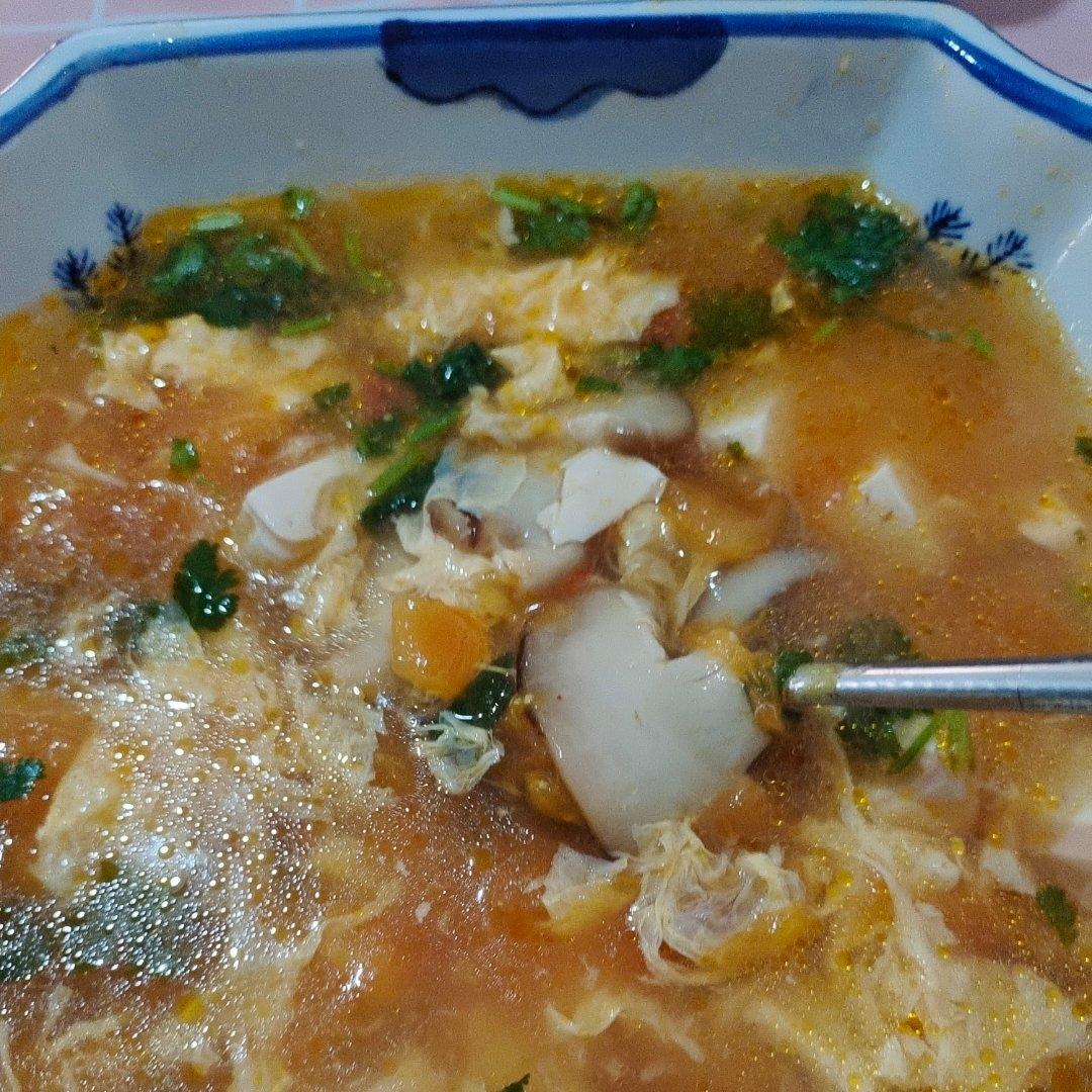 番茄豆腐鸡蛋汤