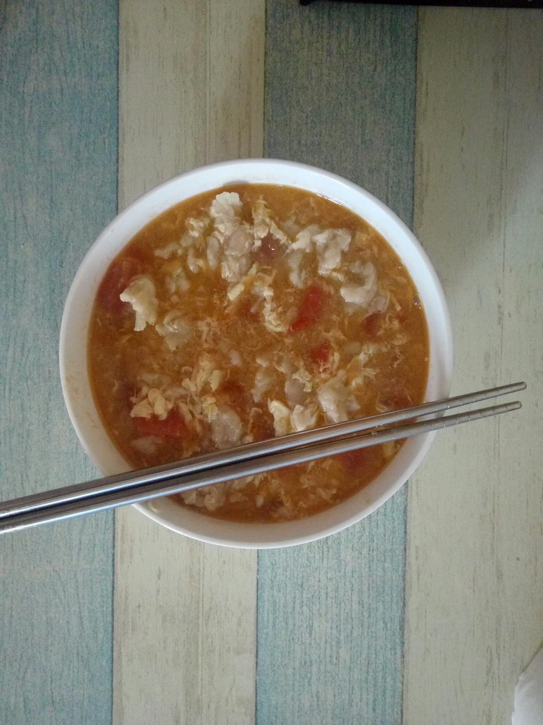 西红柿鸡蛋疙瘩汤