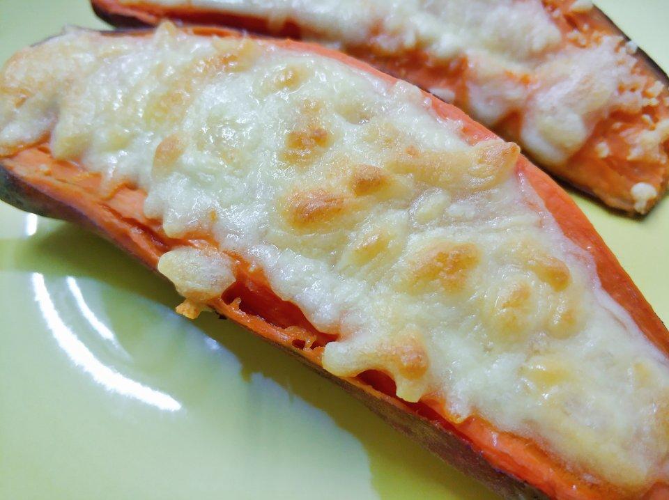 芝士焗红薯+普通烤红薯