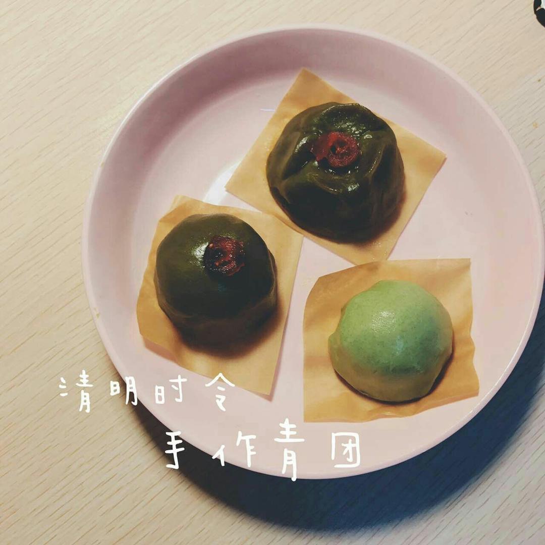 咸蛋黄肉松青团