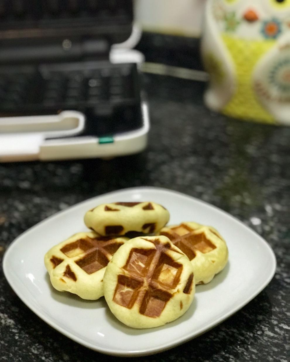 芝士香肠酵母版华夫饼—kenwood松饼机