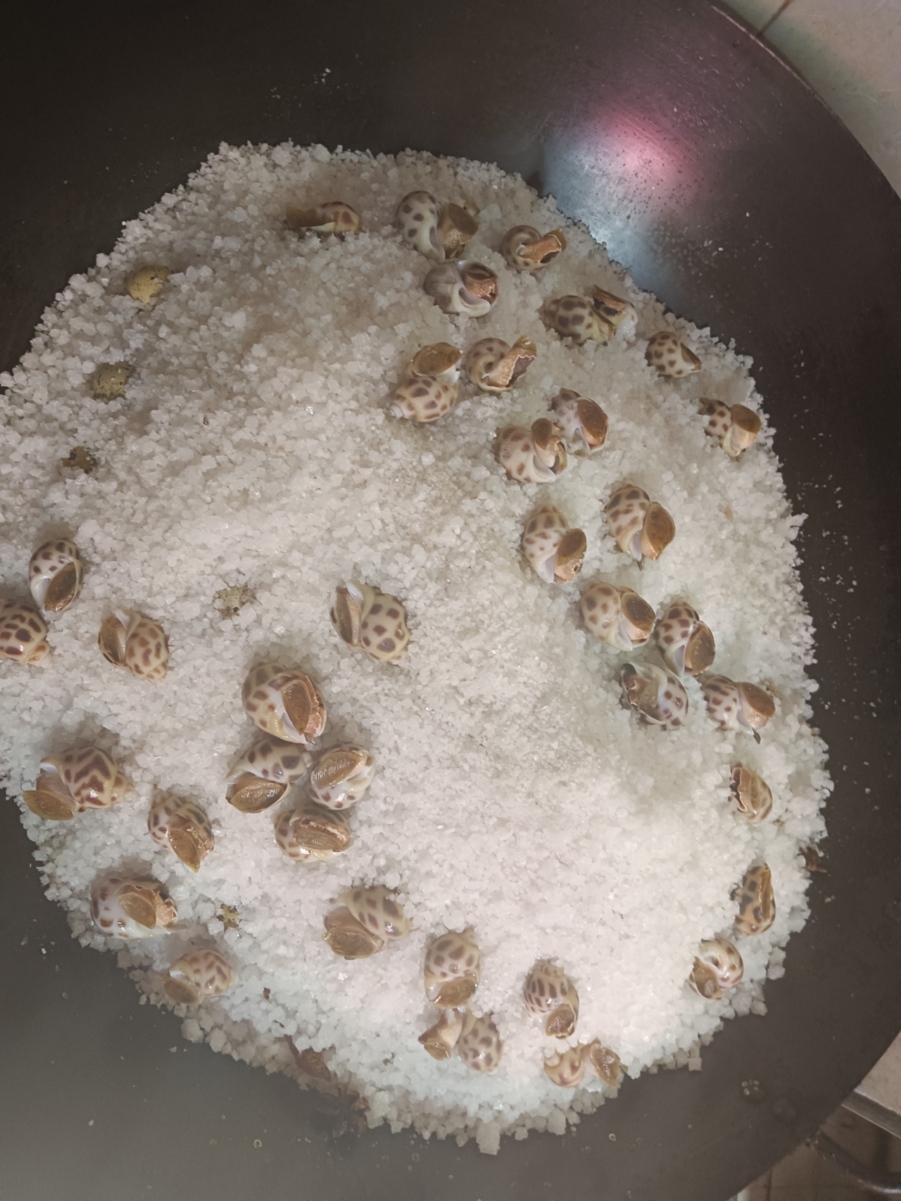客家真正粗盐焗的鸡（鸡蛋，鹌鹑蛋，花螺）的做法 步骤4