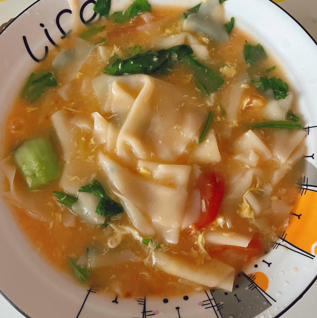 大白萝卜墩做的面片汤