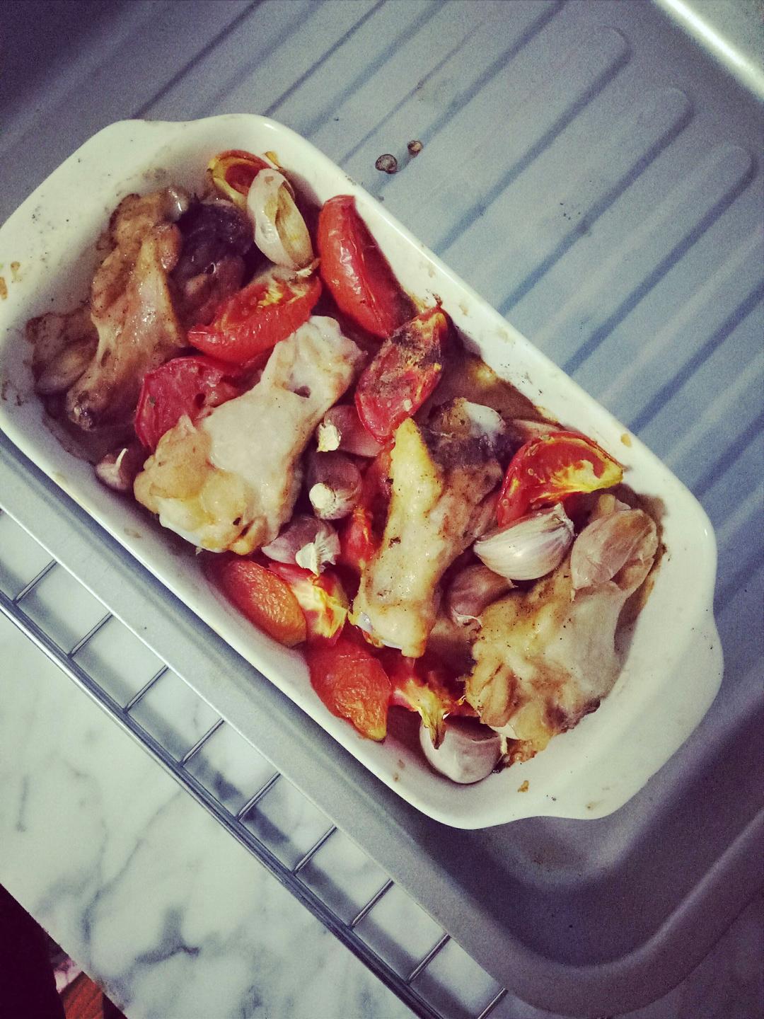 番茄大蒜香草烤鸡腿（庄祖宜）