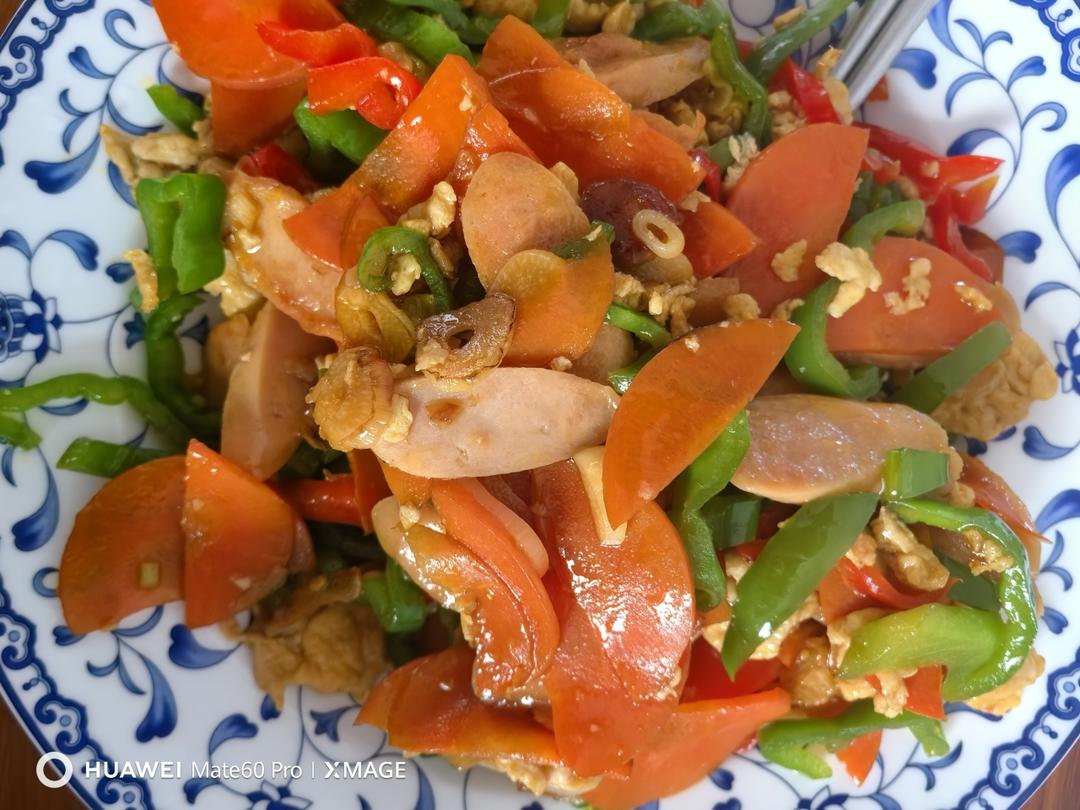 青椒火腿炒鸡蛋