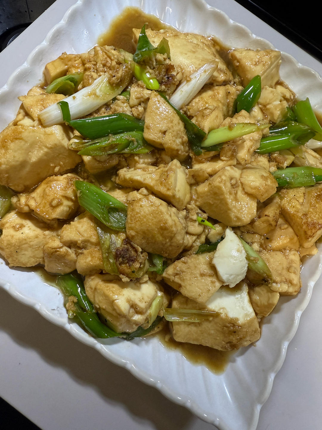 葱烧豆腐