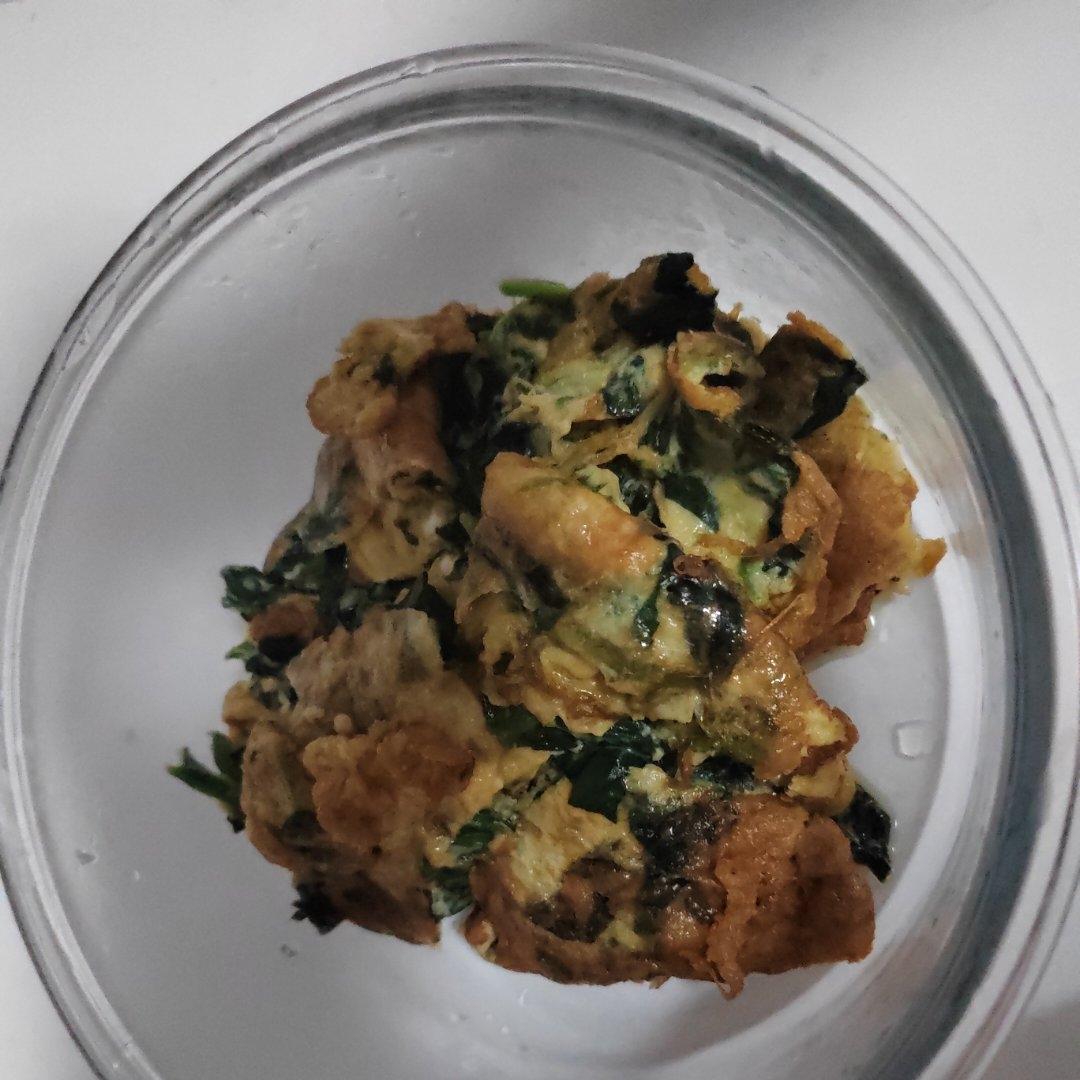 简易版菠菜鸡蛋卷懒人菜
