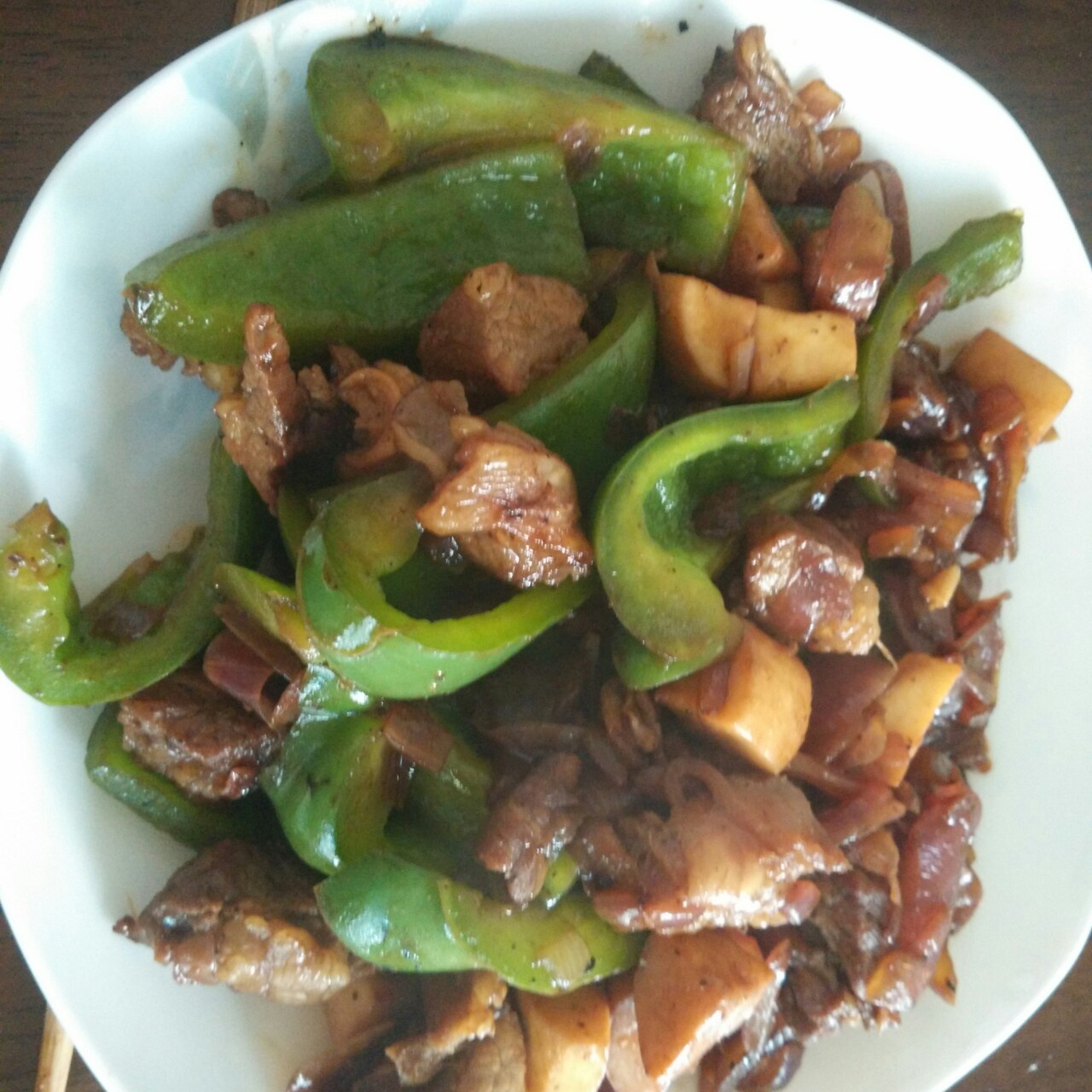 黑椒杏鲍菇牛肉粒