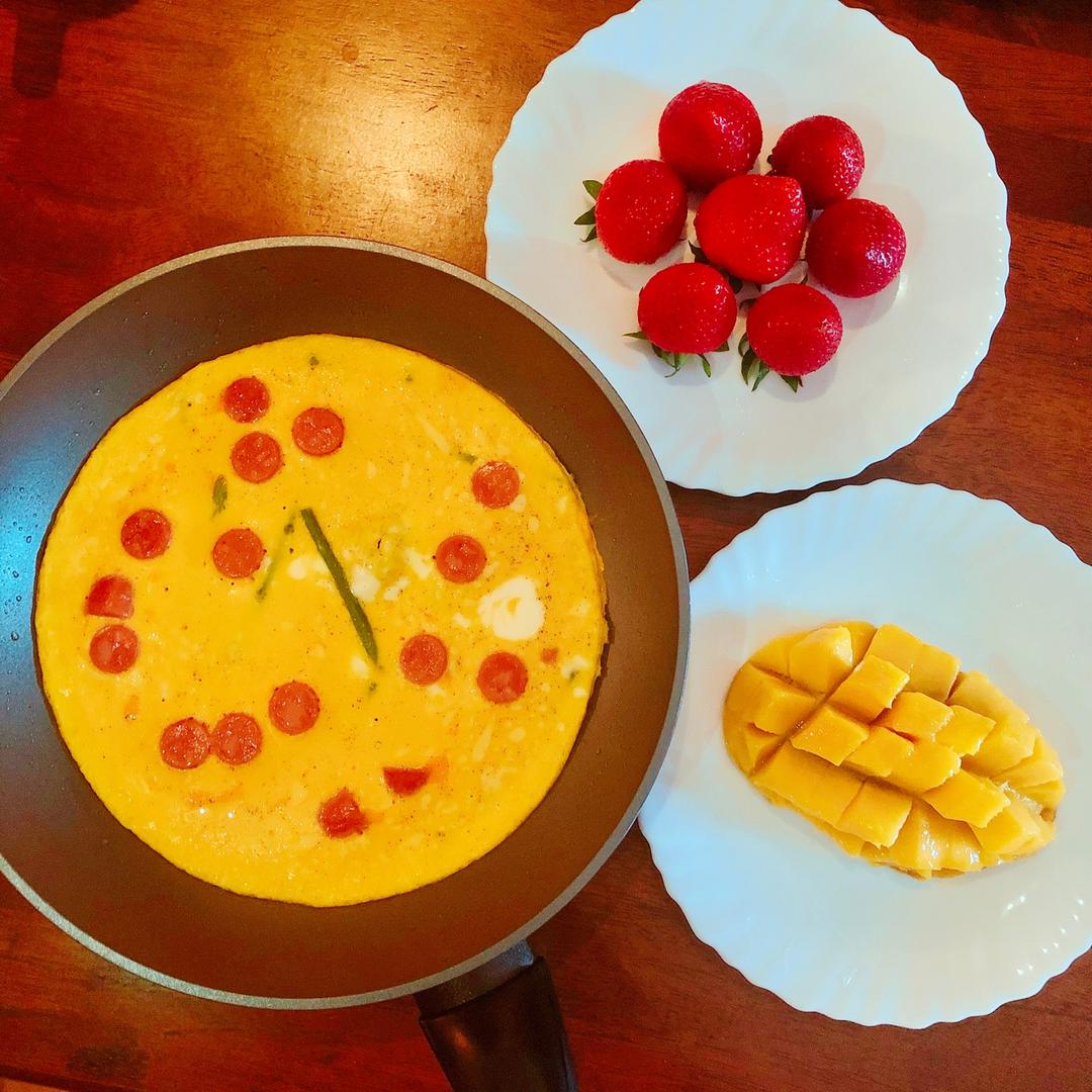 芦笋虾仁早餐蛋饼