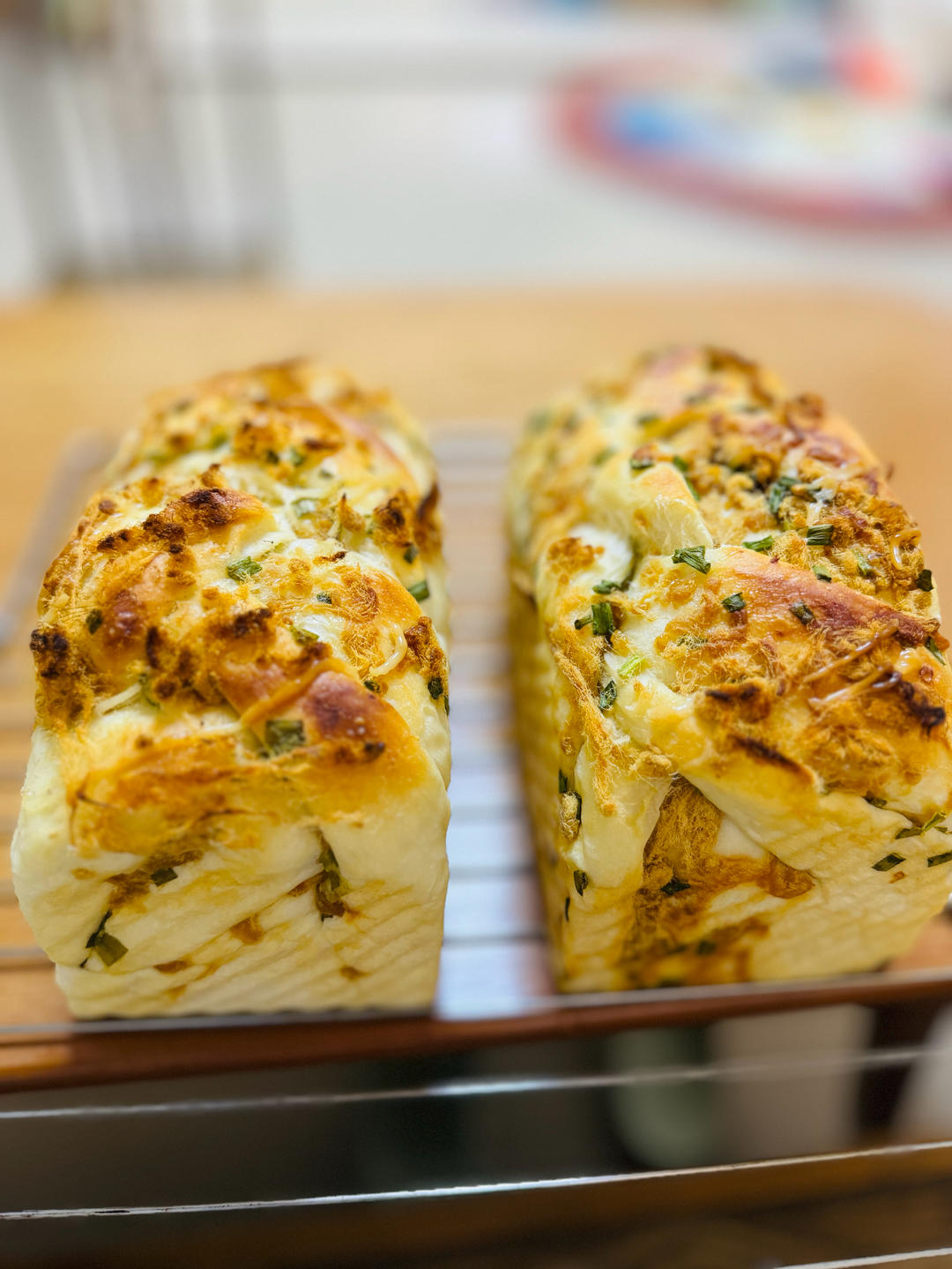 香葱肉松手撕吐司