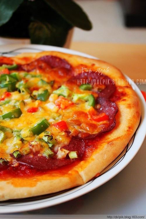 脆皮Salami香肠披萨的做法