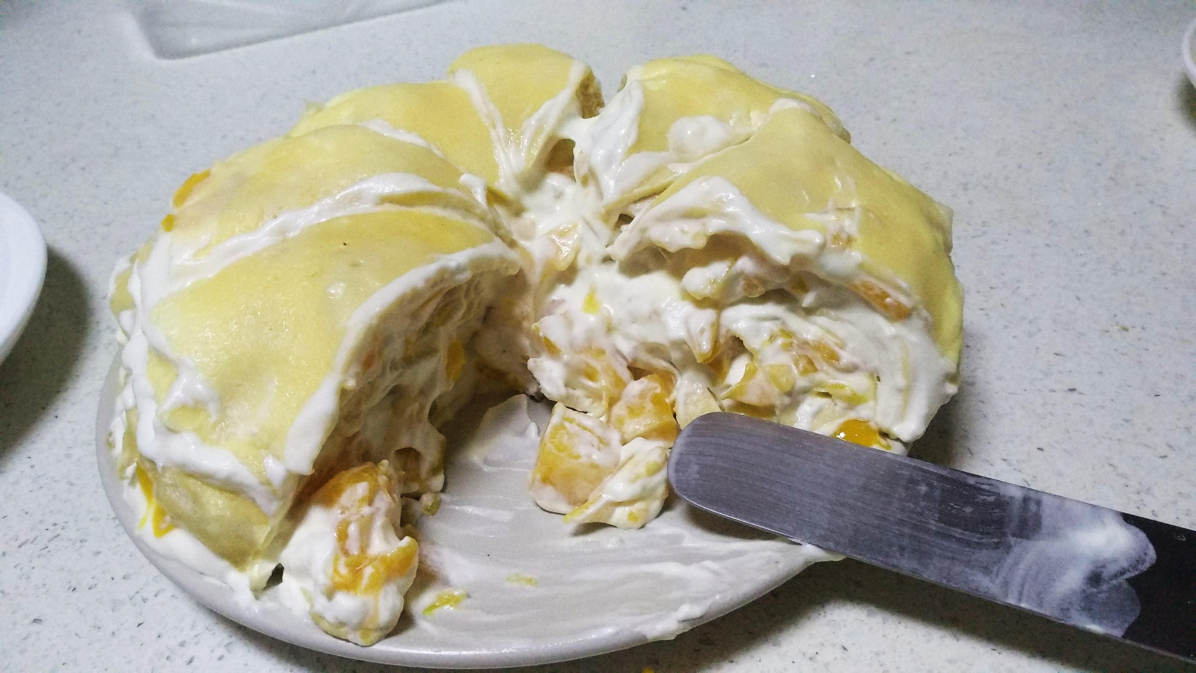 千层芒果蛋糕的做法