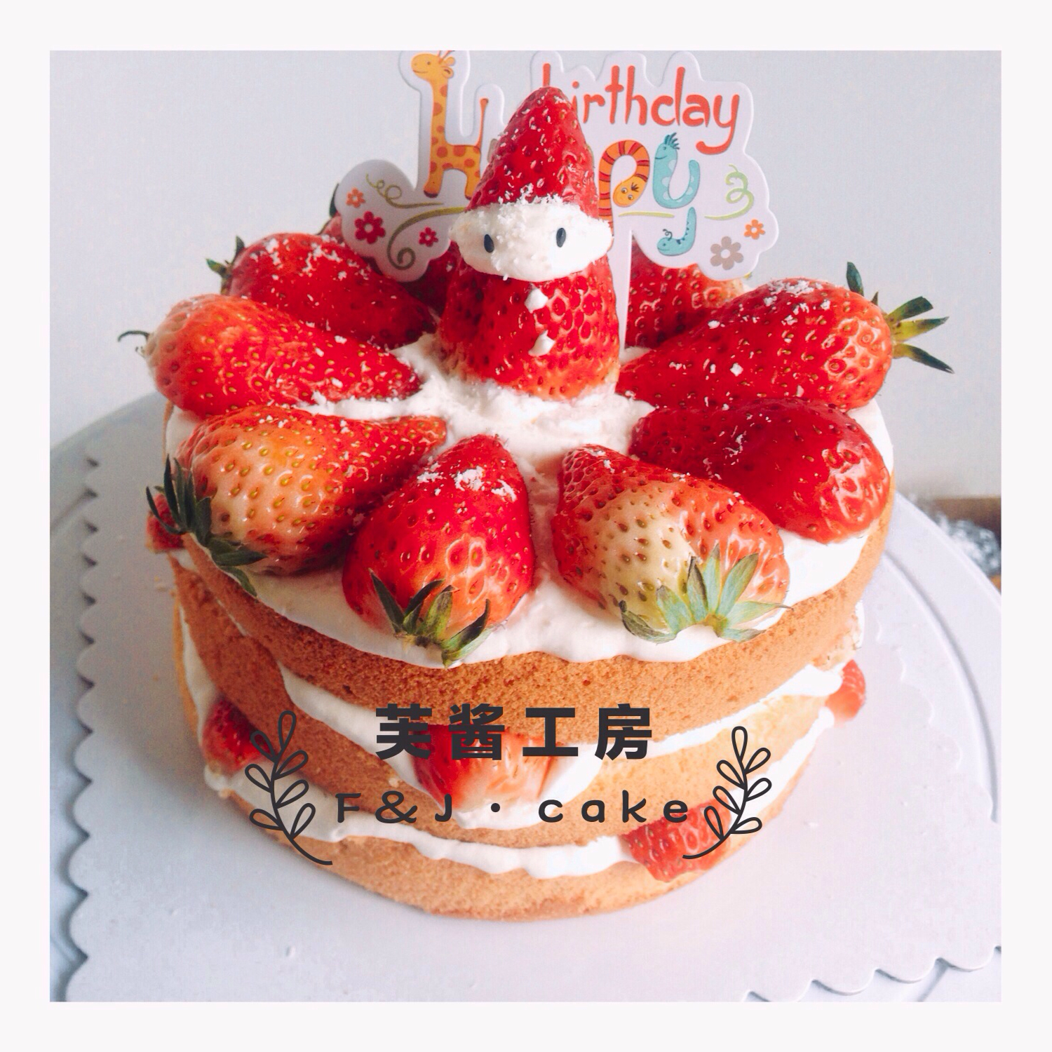 圣诞呆萌裸蛋糕