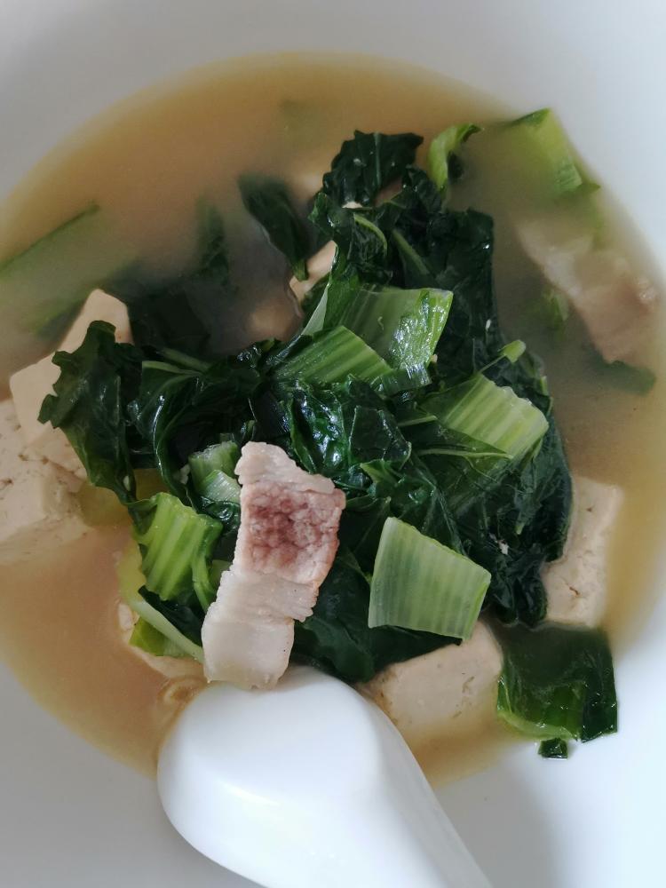 小白菜炖豆腐