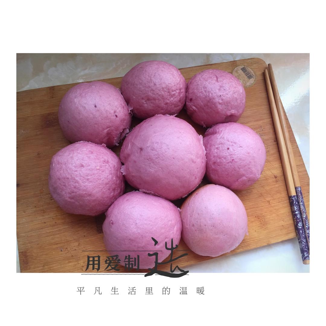 奶香紫薯馒头
